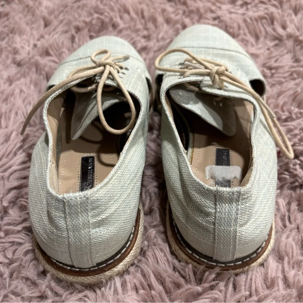 BCBGeneration Women Light Blue Cutout Espadrille Loafers